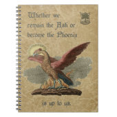 Inspirerend Phoenix Quote Antiek Parchment Notitieboek (Voorkant)
