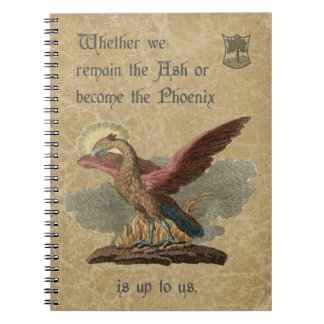 Inspirerend Phoenix Quote Antiek Parchment Notitieboek