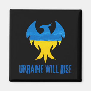 Inspirerend Phoenix Rising Ukraine-kleuren Magneet