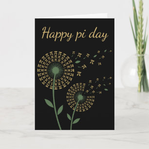 Inspirerend Pi-symbool Paardenbloemplanten Pi-dag Feestdagen Kaart
