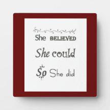 Inspirerend Plaque met Easel Women Girls