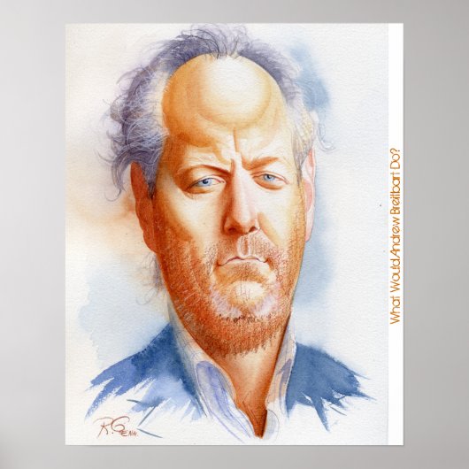 Inspirerend portret van Andrew Breitbart Poster (Voorkant)