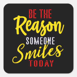 Inspirerend positief citaat omhoog een andere vierkante sticker