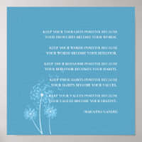 Inspirerend | Positief denken van Gandhi-citaat