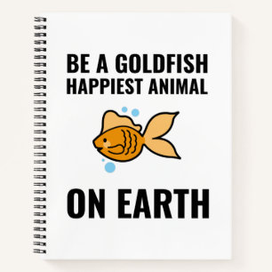 Inspirerend positief voor goudvis notitieboek