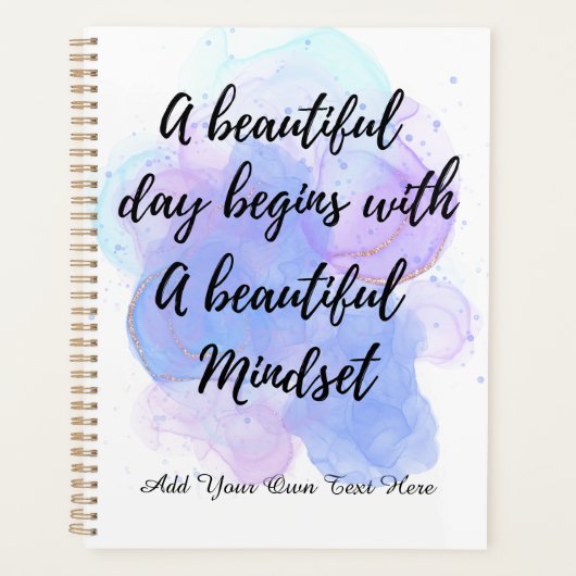 Inspirerend Positive Empowering Typography Quote Planner (Voorkant)