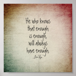 inspirerend poster Lao Tzu-tekst