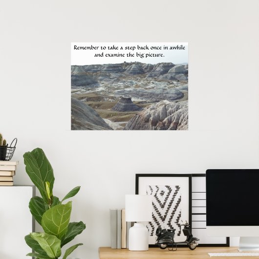 Inspirerend Poster Neem een stap terug (Thuiskantoor)