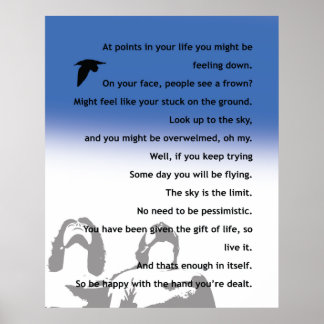 Inspirerend poster - oorspronkelijk gedicht