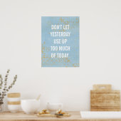 inspirerend poster, typografie, aangepast blauw poster (Keuken)