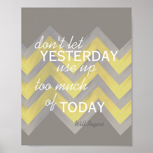 inspirerend poster Will Rogers citeert chevron (Voorkant)