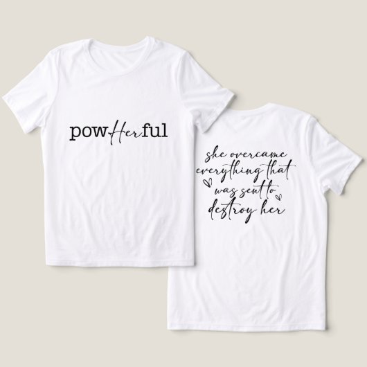 Inspirerend PowHERful Tri-Blend Shirt (Ontwerp Voorkant & Achterkant)