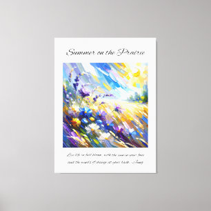 Inspirerend Prairie Summer Canvas Afdruk