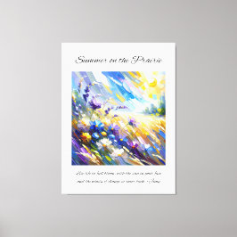 Inspirerend Prairie Summer Canvas Afdruk