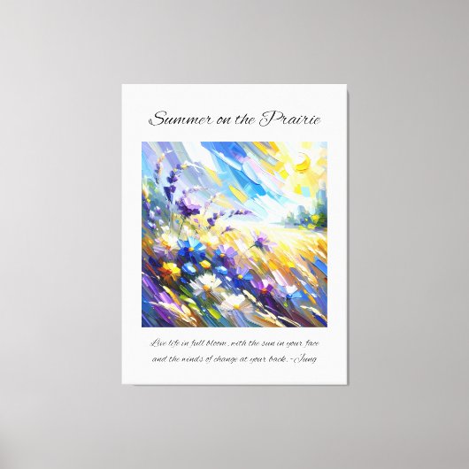 Inspirerend Prairie Summer Canvas Afdruk (Voorkant)