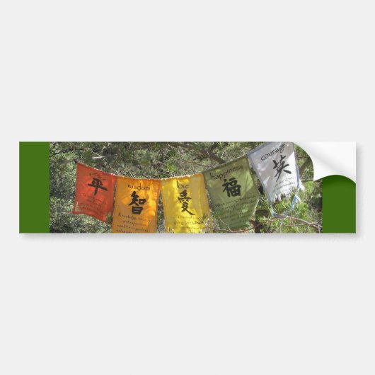 Inspirerend Prayer Flags Bumpersticker (Voorkant)