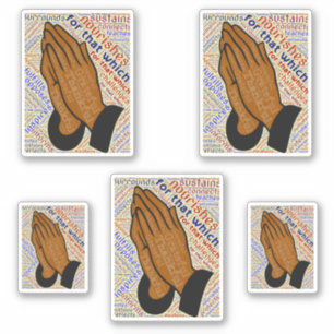 Inspirerend Praying Hands Sticker