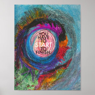 Inspirerend prijsopgave - Je moet beginnen met het Poster