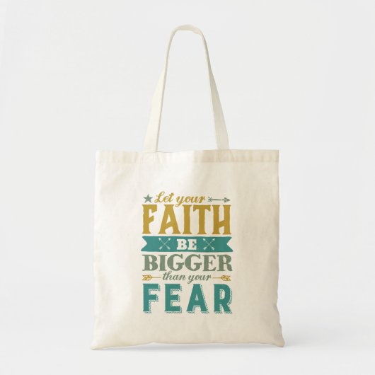 Inspirerend prijsopgave laat het geloof groter zij tote bag (Voorkant)