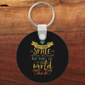 Inspirerend prijsopgave laat ons glimlachen de wer sleutelhanger (Voorkant)