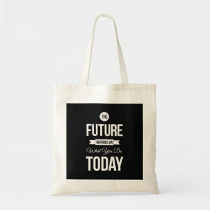 Inspirerend prijsopgave voor de toekomst zwart tote bag