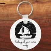 Inspirerend prijsopgave voor zeilboot met zeilboot sleutelhanger (Voorkant)