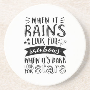 Inspirerend prijsopgave: zoek naar ster en regenbo zandsteen onderzetter