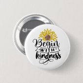Inspirerend prijsopgave | Zonnebloem Ronde Button 5,7 Cm (Voorkant /achterkant)