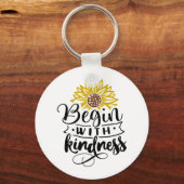 Inspirerend prijsopgave | Zonnebloem Sleutelhanger (Voorkant)