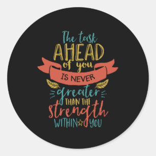 Inspirerend prijszettingskracht gelooft in uzelf ronde sticker