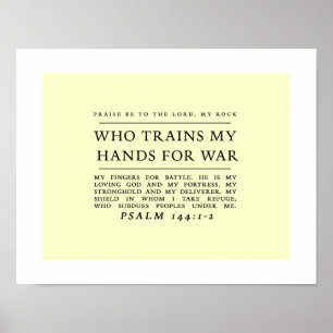 Inspirerend Psalm 144 Wall Art Poster
