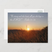 Inspirerend | Psalm 31:24 Briefkaart (Voorkant / Achterkant)