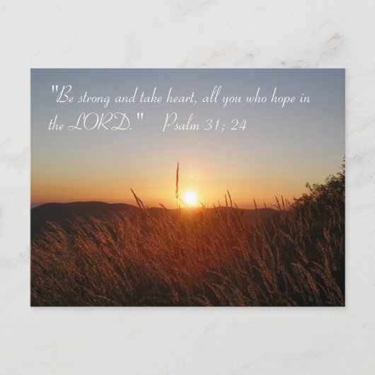 Inspirerend | Psalm 31:24 Briefkaart (Voorkant)