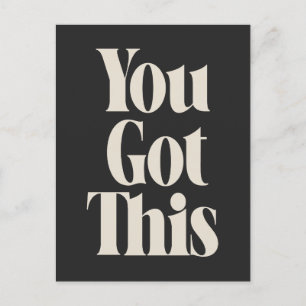 Inspirerend Quote Bold Zwart Retro Typografie Briefkaart