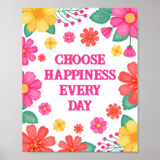 Inspirerend quote Creëer uw eigen bloem Poster