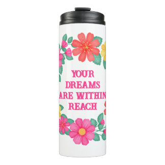 Inspirerend quote Creëer uw eigen bloem Thermosbeker