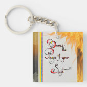 Inspirerend quote De pagina's van uw script brande Sleutelhanger (Voorkant)