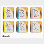 Inspirerend quote De pagina's van uw script brande Vierkante Sticker (Vel)