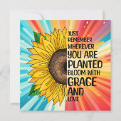 Inspirerend Quote en Hand getrokken Zonnebloem (Voorkant)