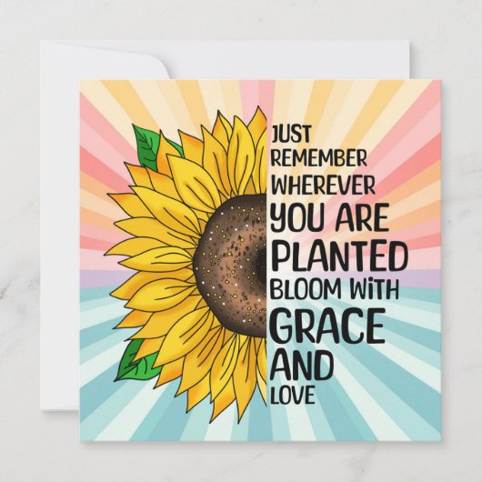Inspirerend Quote en Hand getrokken Zonnebloem (Voorkant)