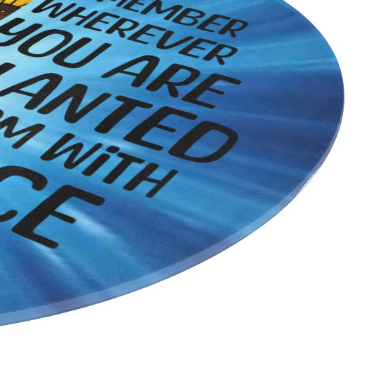 Inspirerend Quote en Hand getrokken Zonnebloem Snijplank (Hoek)