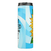 Inspirerend Quote en Hand getrokken Zonnebloem Thermosbeker (Achterkant)