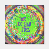 Inspirerend Quote  FloraI Groen Magneet (Voorkant)