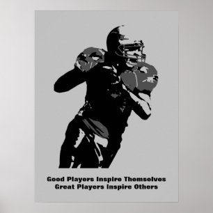 Inspirerend Quote Football Inspire Team Poster