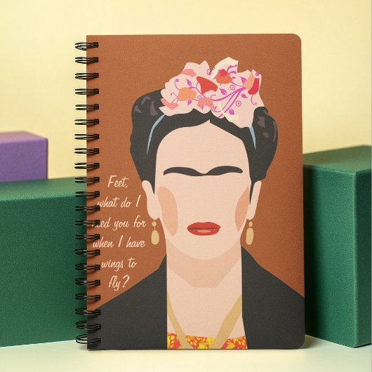 Inspirerend quote Frida Kahlo Illustratie Vrouwen Planner