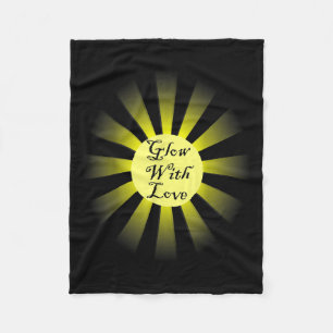 Inspirerend quote Graphic Glow Met Liefde Motivat Fleece Deken