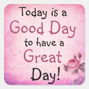 Inspirerend Quote Grote Dag Roze Rose Stickers
