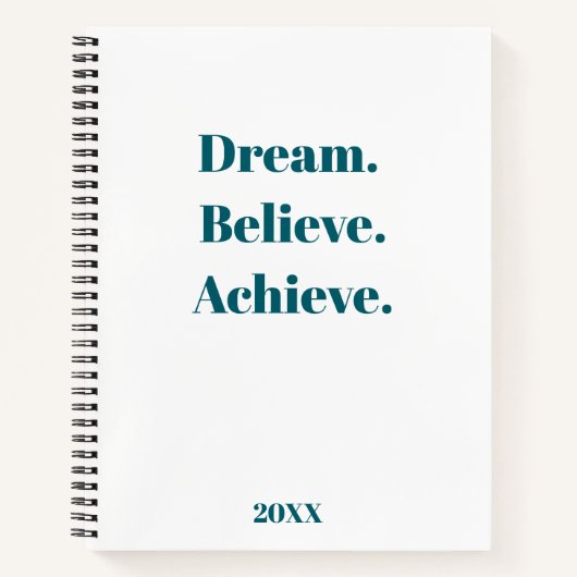 Inspirerend Quote Journal & Planner Ontwerp Notitieboek (Voorkant)
