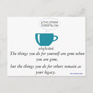 Inspirerend quote Kaart 7 kopjes thee (#2)