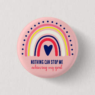 INSPIREREND QUOTE MODERN  BOHO REGENBOOG RONDE BUTTON 3,2 CM